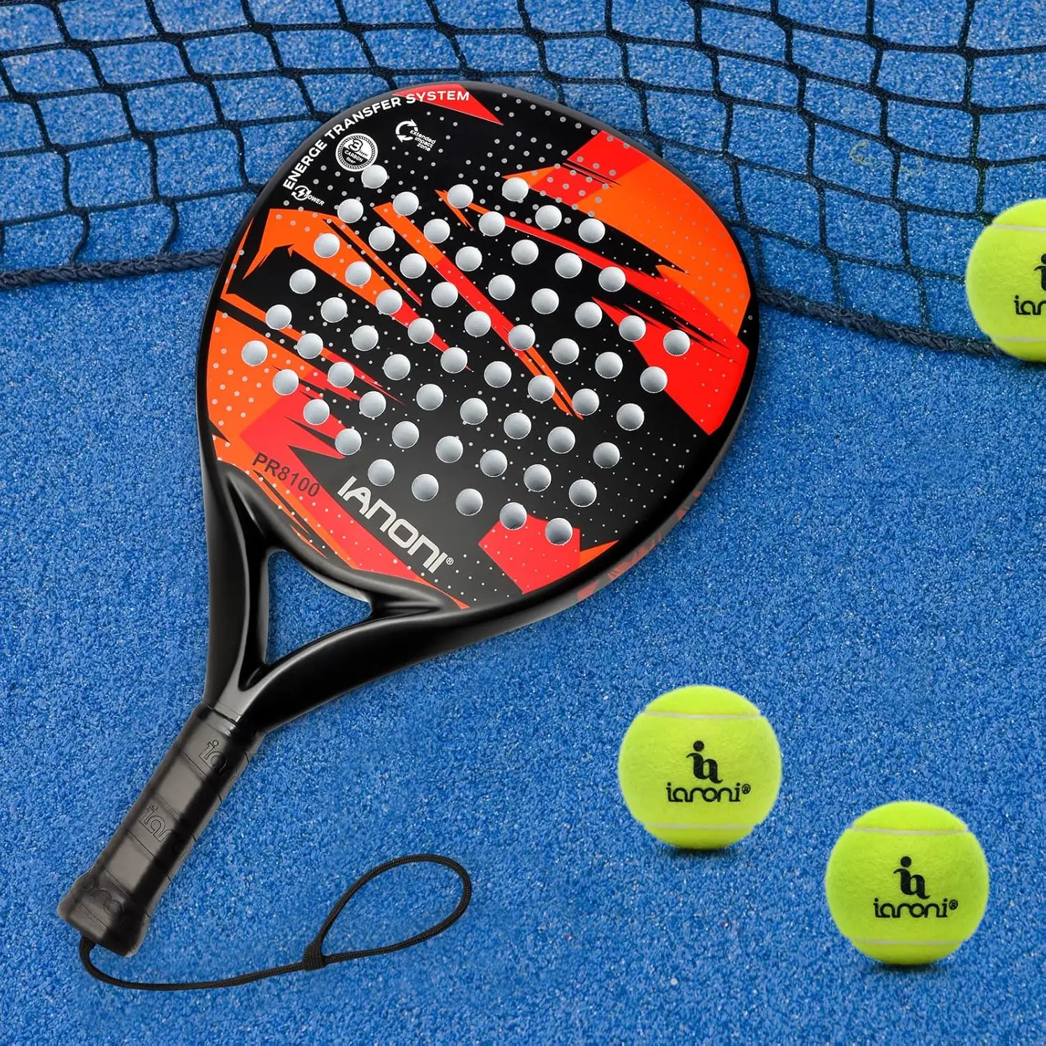 Padel Racket Carbon Fiber Surface with EVA Memory Flex Foam Core Padel Tennis Racquets Paddle Tennis Racket