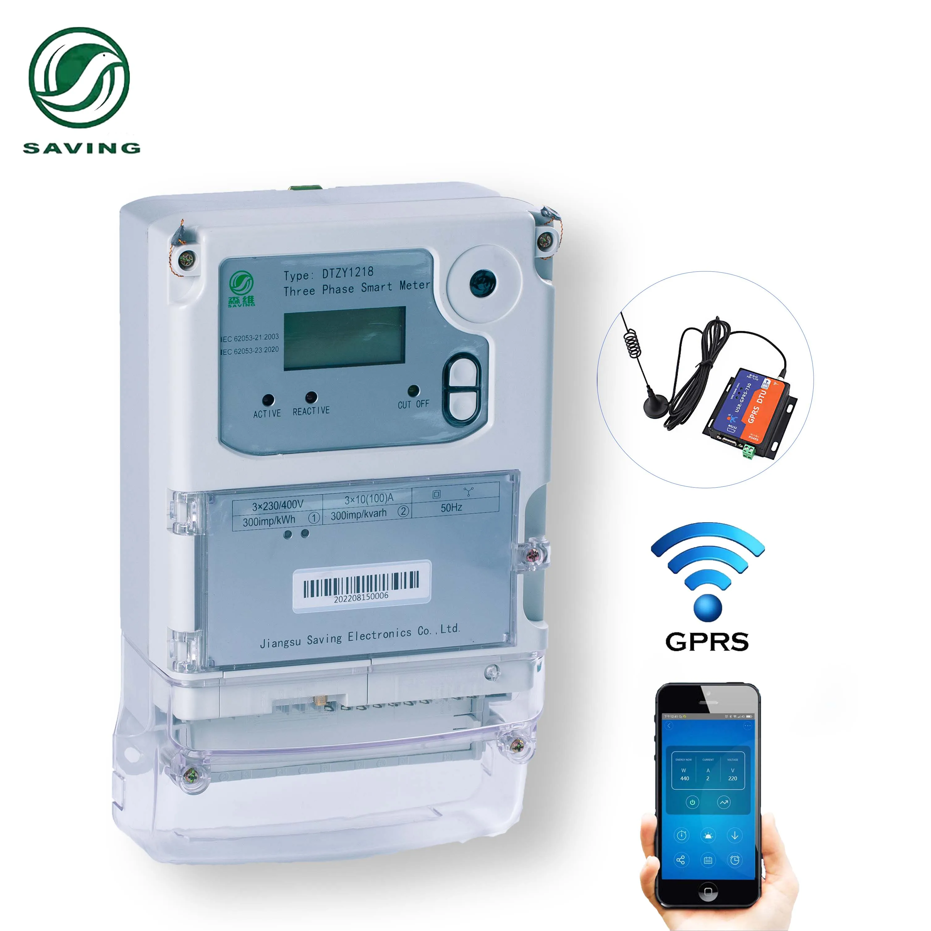 SSM-100 Three-Phase Smart Fee Control Electric Energy Meter With Gprs\Rs485 Communication Smart Prepaid Energy Meter