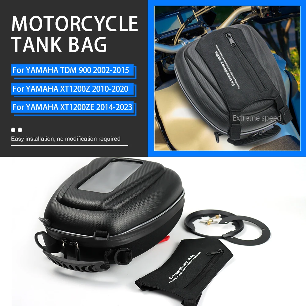 

Detachable Tanklock Flange Tank Bag Luggage For YAMAHA TDM 900 XT1200Z XT1200ZE 2014 2023 2010 2020 2015 Motorcycle bags