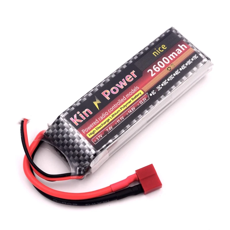 

WLtoys 124007 124019 104009 144001 Автомобильная литиевая батарея с дистанционным управлением 7,4 В 2600 мАч T-разъем Радиоуправляемые автомобили для взрослых автомобильные аксессуары