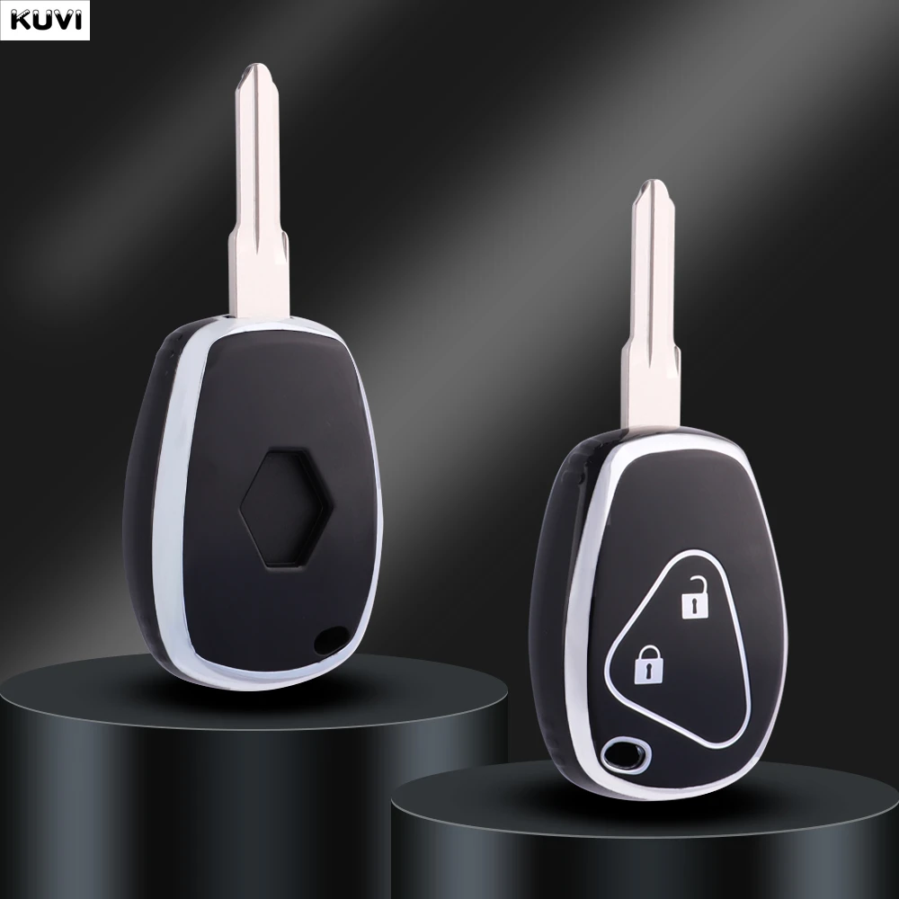 2-Tasten-TPU-Auto-Fernbedienungsschlüsseletui für Renault Clio Trafic Twingo Kangoo Master Modus Dacia Duster Sandero Protector Fob Bag