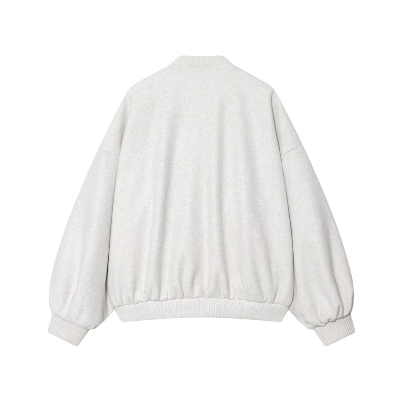 KEYANKETIAN 2025 Winter New Women's Soft Textured Pilot Jacket Simple style Screw Thread Patchwork OVERSIZE Blazer Outerwear Top