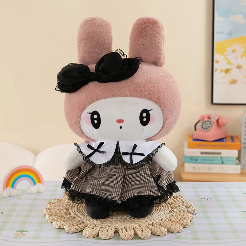 Sanrio Kuromi Melody Cinnamoroll almohada de peluche, muñeca de Anime, almohada de sofá, decoración de habitación Kawaii para niña, regalo de cumpleaños