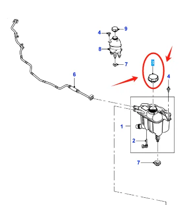 J9C1407 Coolant Expansion Tank Cap for JAGUAR E-PACE (X540) 2017-2025