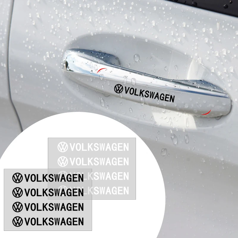 

Набор из 4 наклеек на ручки дверей автомобиля и зеркала заднего вида для VW Jetta MK6, Scirocco, POLO, Tiguan, Passat B6, B7, Golf, EOS