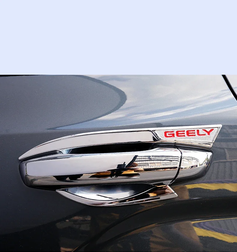 For Geely Okavango 2020-2023 Door Outer Handle Cover Protector Chrome Carbon Door Bowl Cover Car Auto Acccessories