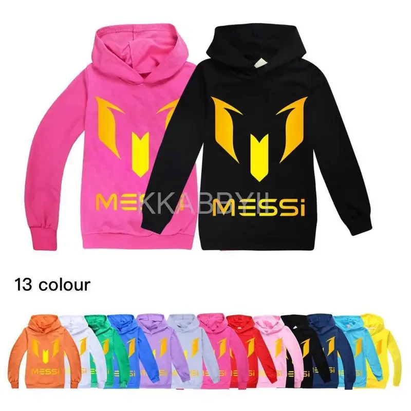 

Messi spring autumn coat toddler Baby kids Boys Girls clothes hooded sweatshirt tops clothing