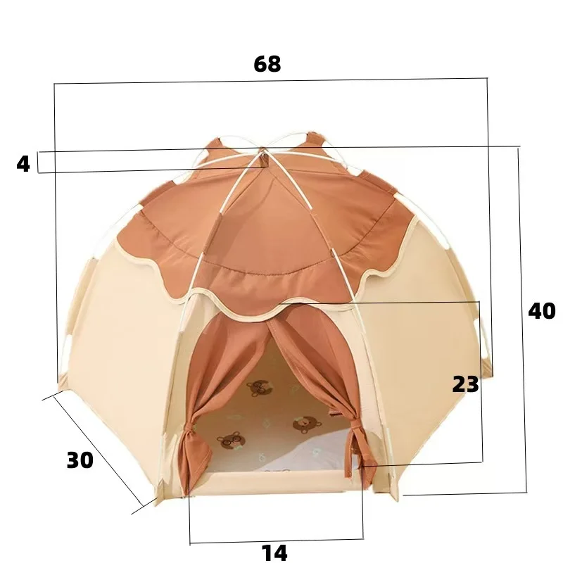 Casa de campaña transpirable para perros y gatos - Portátil plegable - imagen 5