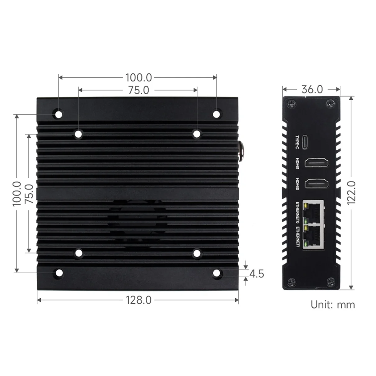 M04K สําหรับ Raspberry Pi CM4 NAS มินิคอมพิวเตอร์ Multi-Functional Dual-Channel NVME สล็อตรองรับ Nano-SlM Card/4G โมดูล