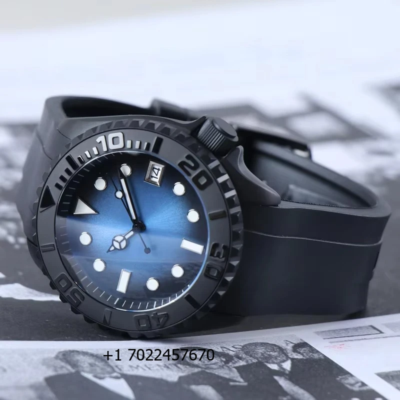 

Мужские часы MINUTETIME Custom SKX007 SKX009 NH35, роскошные, с автоматическим механизмом, водонепроницаемые, с черным и синим светящимся циферблатом