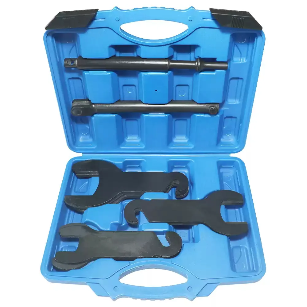 

Полный набор инструментов: опорный ключ для автомобильного вентилятора, специальный инструмент для пневматической муфты и универсальный ключ для крепления вентилятора