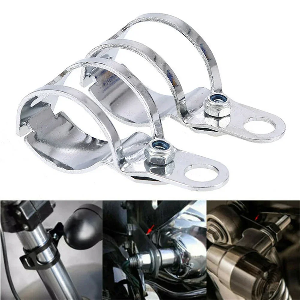 2Pcs Motorcycle Fork Ear Clamps Bracket Universal Turn Signal Light Mount Brackets Headlamp Holder Clamp Fit 27mm-31mm Fork Tube