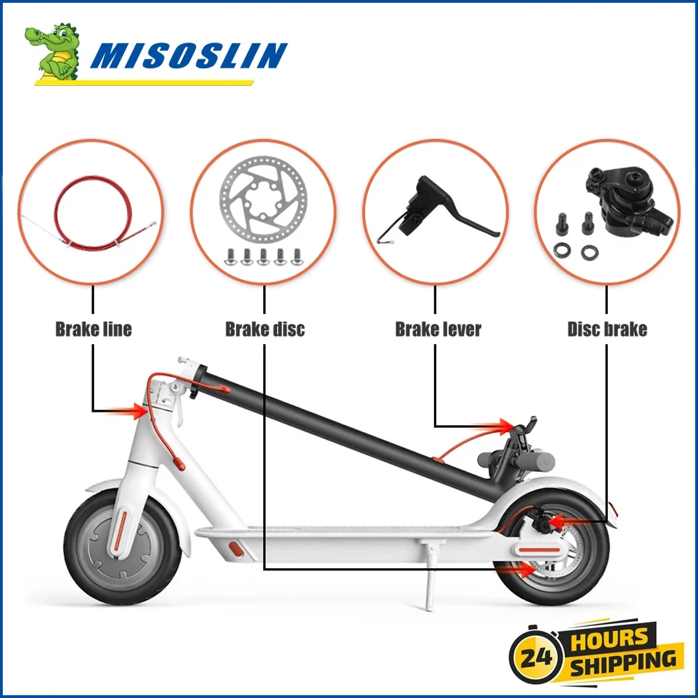 Electric Scooter 110mm Brake Disc With Screws Lever Disk Break Cabel Kits For Xiaomi M365 Kickscooter Replacement Accessories