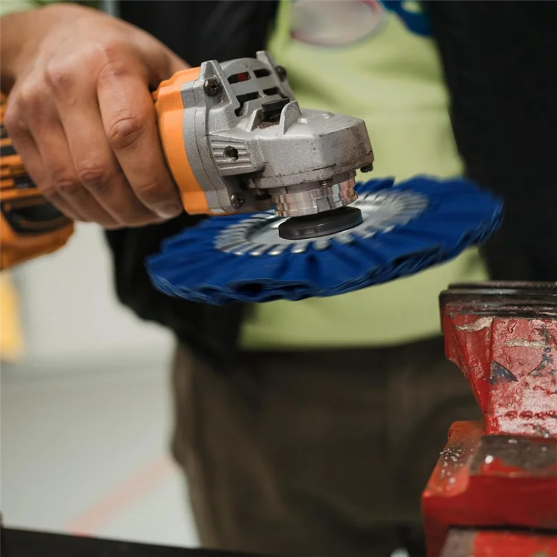 -A90P 8Inch Airway Buffing Wheel, 9Pcs Aluminum Wheel Polishing Kit In Diameter 5/8 Inch Arbor Hole, Polishing Compound