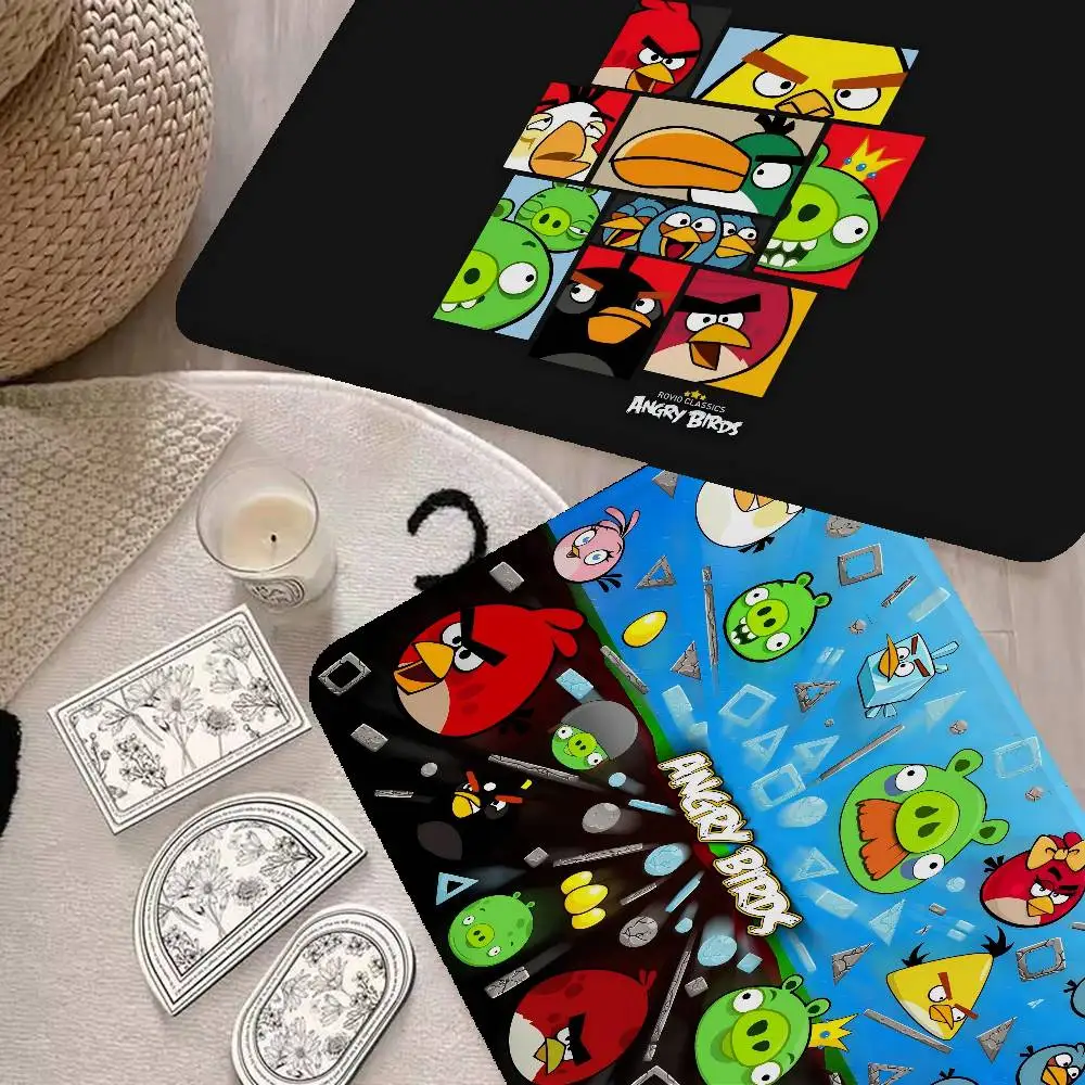 Cartoon Animation-AngryS Birds Floor Mat Cheaper Anti-slip Modern Living Room Balcony Printed Bedside Mats
