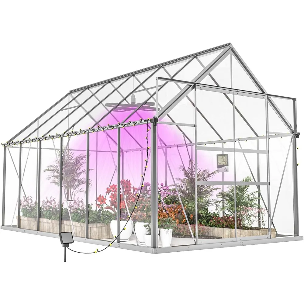 

6x12 FT Greenhouses for Outdoors,Green Houses for Outside,Heavy Duty Polycarbonate Greenhouse,Garden Greenhouse,Large Walk in Gr