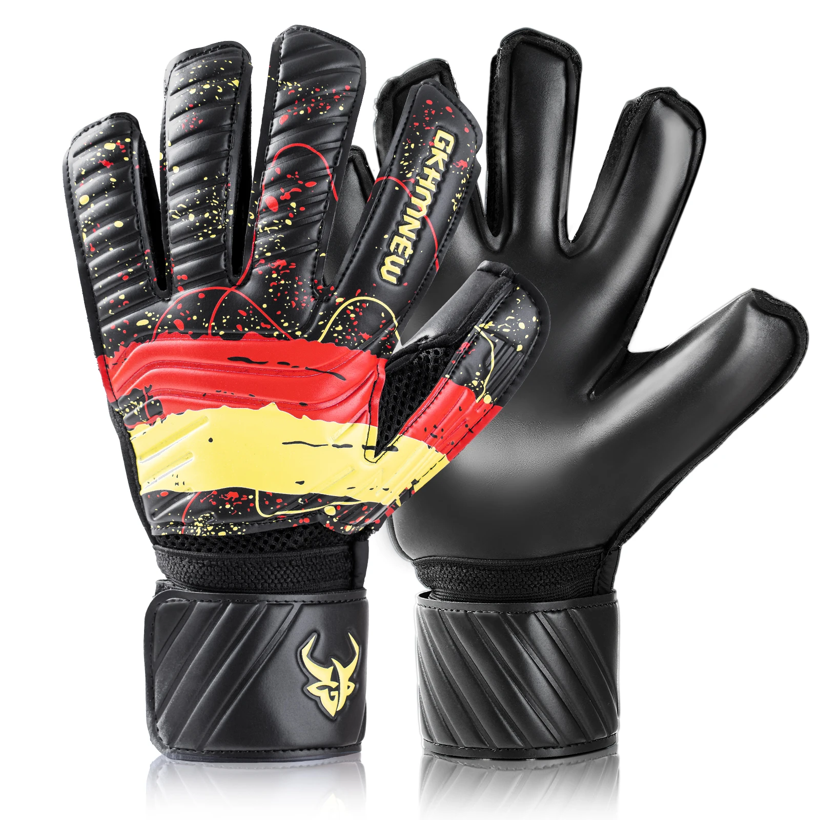 

Goalkeeper Gloves for Adult & Youth – Soccer Goalie Gloves, Strong Latex Grip, Double Wrist Support & Breathable Mesh