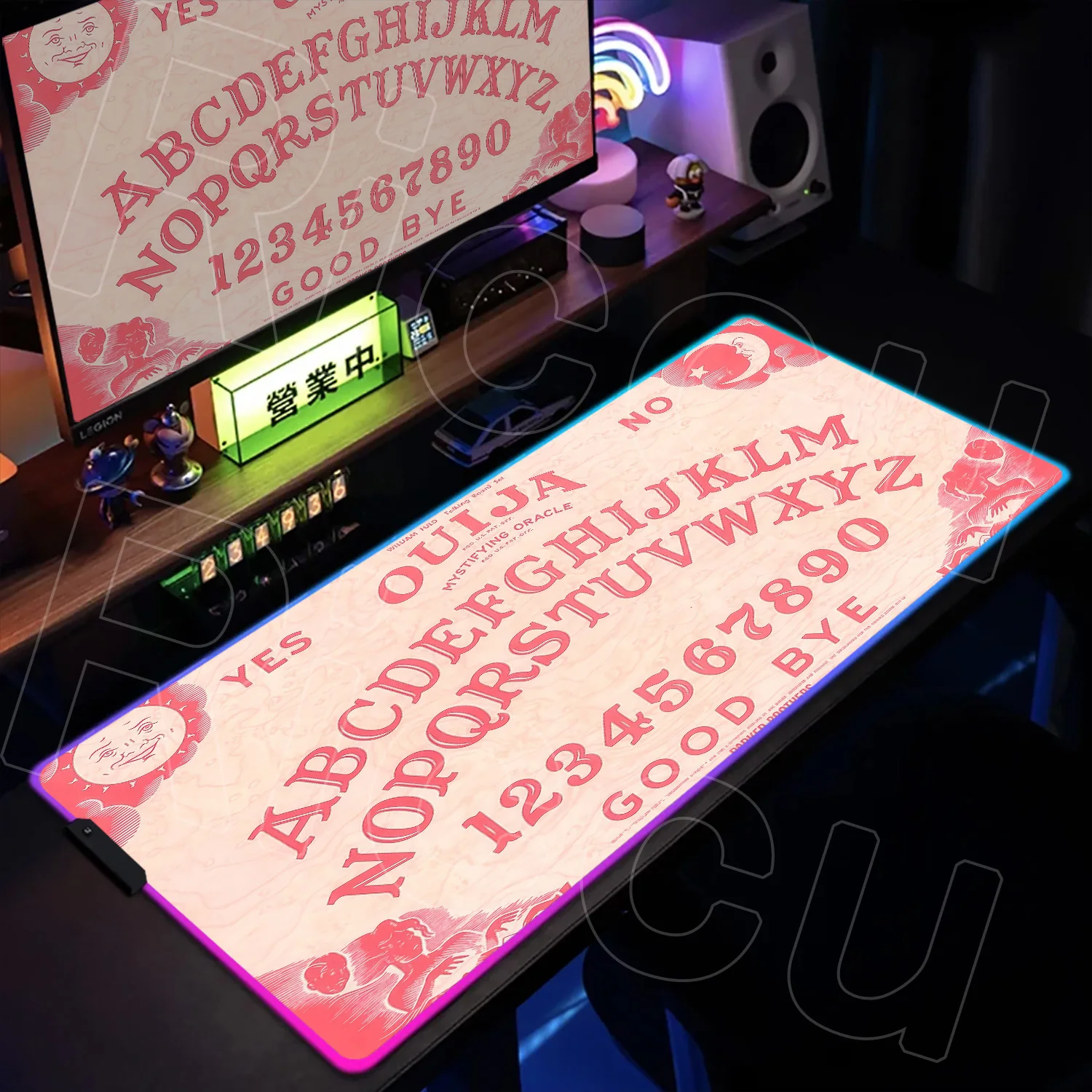 

RGB Tarot Ouija Boards Mouse Pad Gaming Abstract Large 1000x500mm model MousePad Gamer Carpe PC accessories LED expand Desk Mat