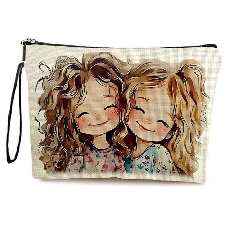 Портативная мини-косметичка для женщин, простая дорожная сумка-органайзер на молнии для туалетных принадлежностей, многофункциональная сумка для хранения кабеля для передачи данных, подарки