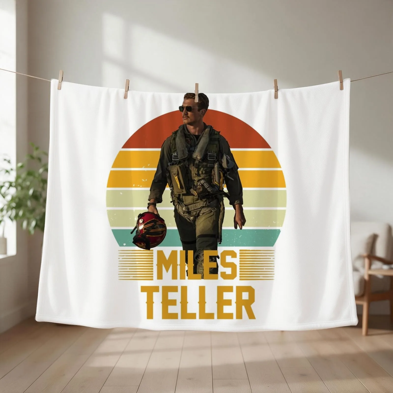 Funny Gifts For Fanboy Miles Teller More Then Awesome Throw Blanket couch cozy soft plush fuzzy picnic outdoor blanket