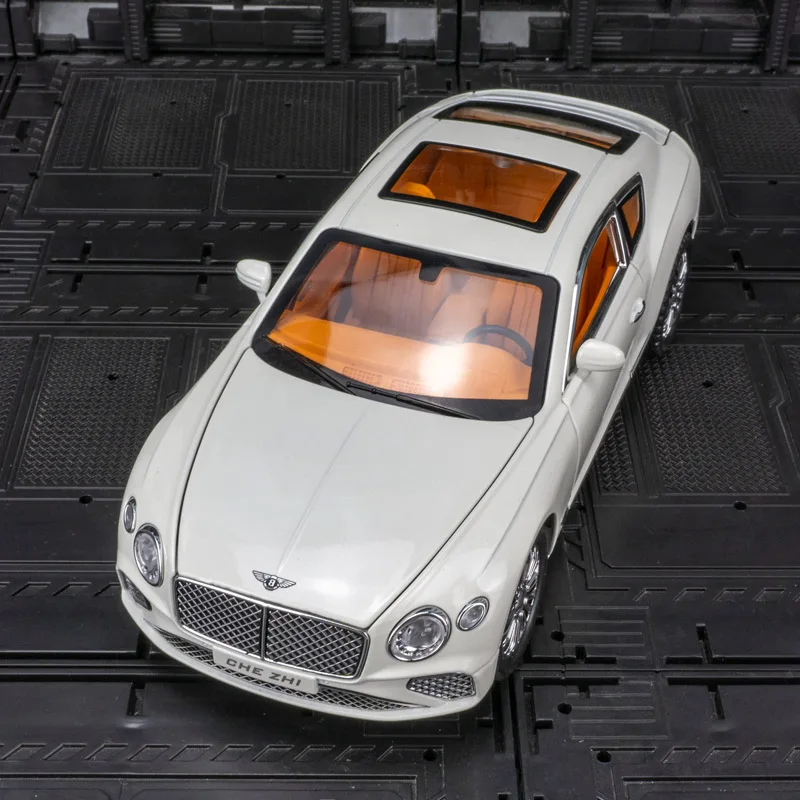 Puertas y capó de motor modelo de sedán de moda de aleación Bentley 1:24, el maletero se puede abrir como regalo de cumpleaños para amigos