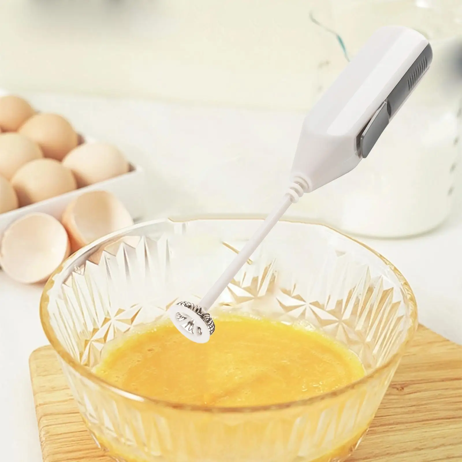Electric Milk Frother Handheld - Handlicher elektrischer Milchaufschäumer, Mixer für Kaffee,