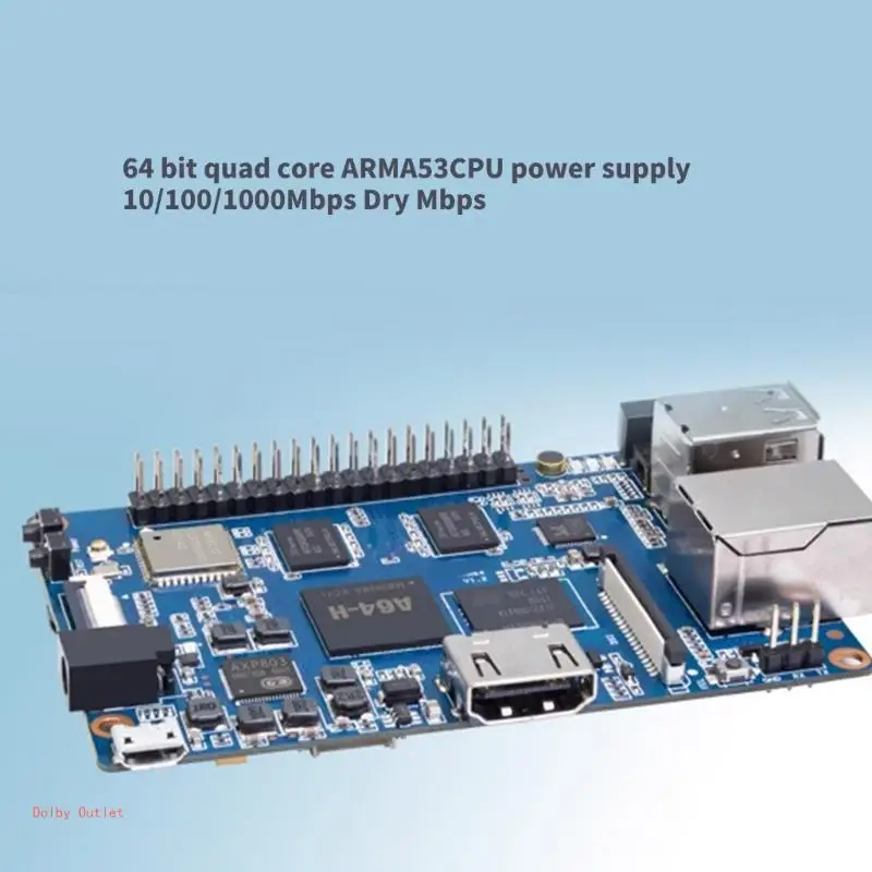 Banana BPI-M64 A64 Einplatinencomputer 2 LPDDR3 64-Bit-Quad-Cores Mini-ARM-Board mit Gigabit-Ethernet