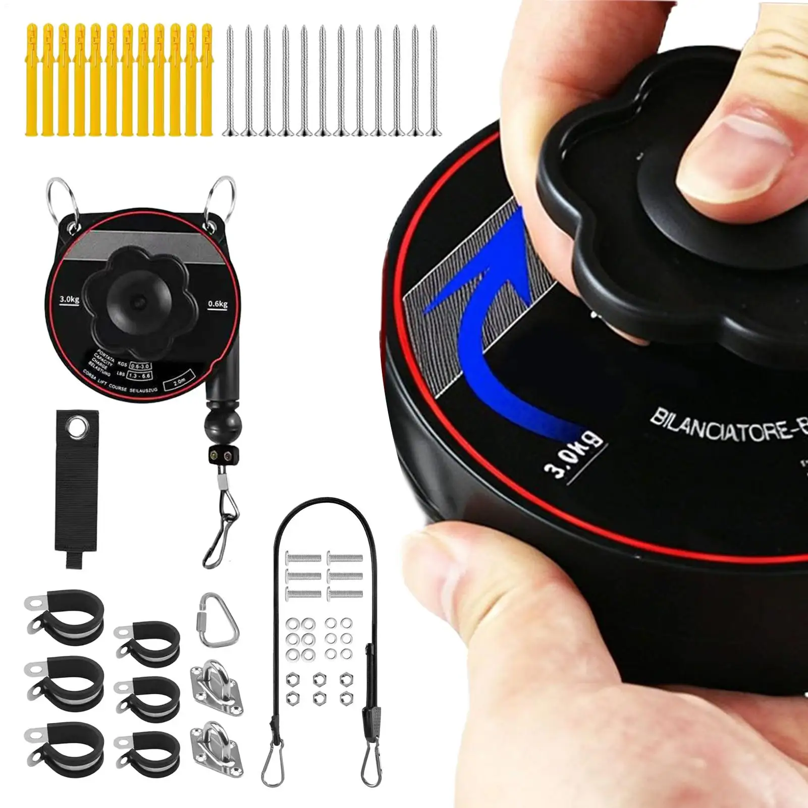 EV Charger Retractable Cord Reel Universal Wall Mount Protective EV Charger Cable Retractor for Outdoor Garage Ceiling Wall
