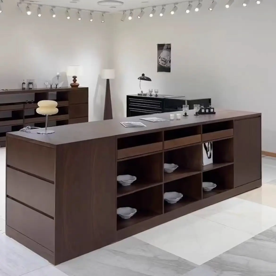 *Hotels and schools with modern new to wooden reception boutique cabinets