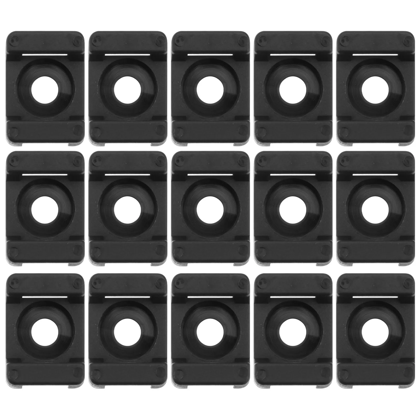 Saddle Cable Tie Mount Holder Plastic Wire Management Clip for Secure Fastening Easy Installation with Screw and Nylon