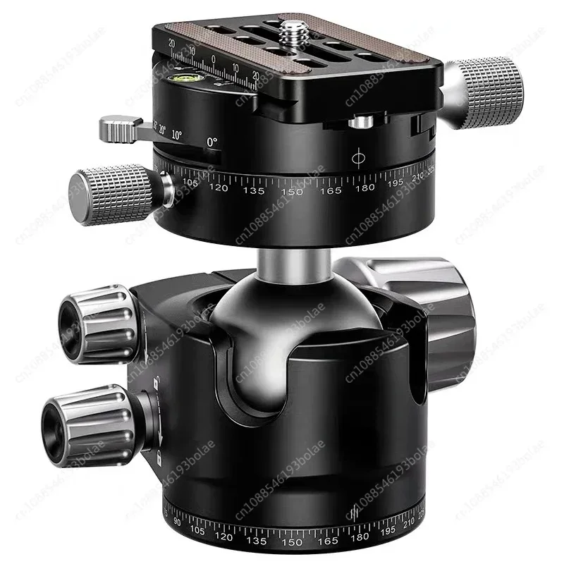 LH-40PR Low Center of Gravity Double Panoramic Ball Head with 5 Gear Panoramic Dividing Disc Clamp Pedestal