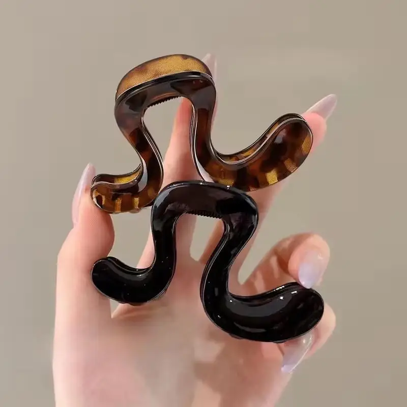 Elegante gebogene Haarnadeln für Frauen, Design für hohen Pferdeschwanz am Hinterkopf, Haaraccessoires – Detail 6