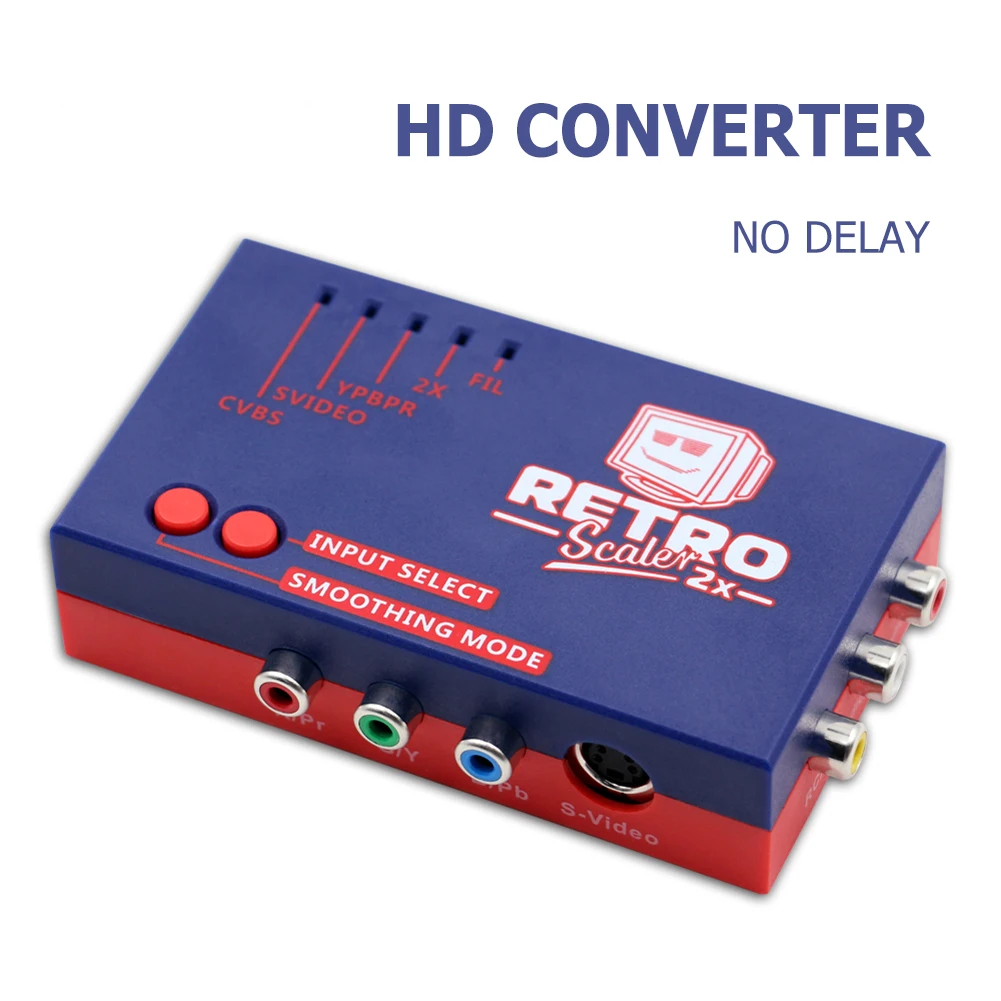 2x HD Converter A/V to Hdmi Converter HD Transverter Zero Lag อุปกรณ์ใช้งานร่วมกับ Vic20 Atari2600 Msx NES N64 NGC