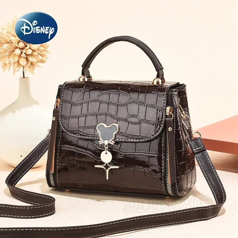 Disney Mickey New Women's One Shoulder Crossbody Bag Cartoon Women's Bag Large Capacity High Quality Luxury Brand Handbag