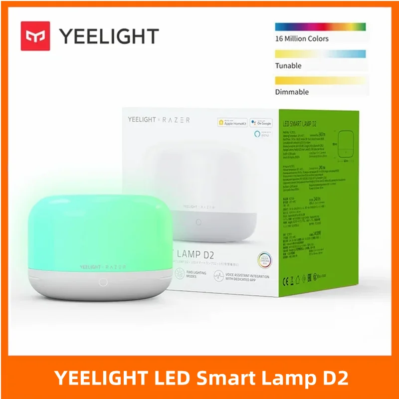 New Yeelight LED smart light D2 night light RGB Ambience WiFi app control dimmable voice control works with Homekit Google