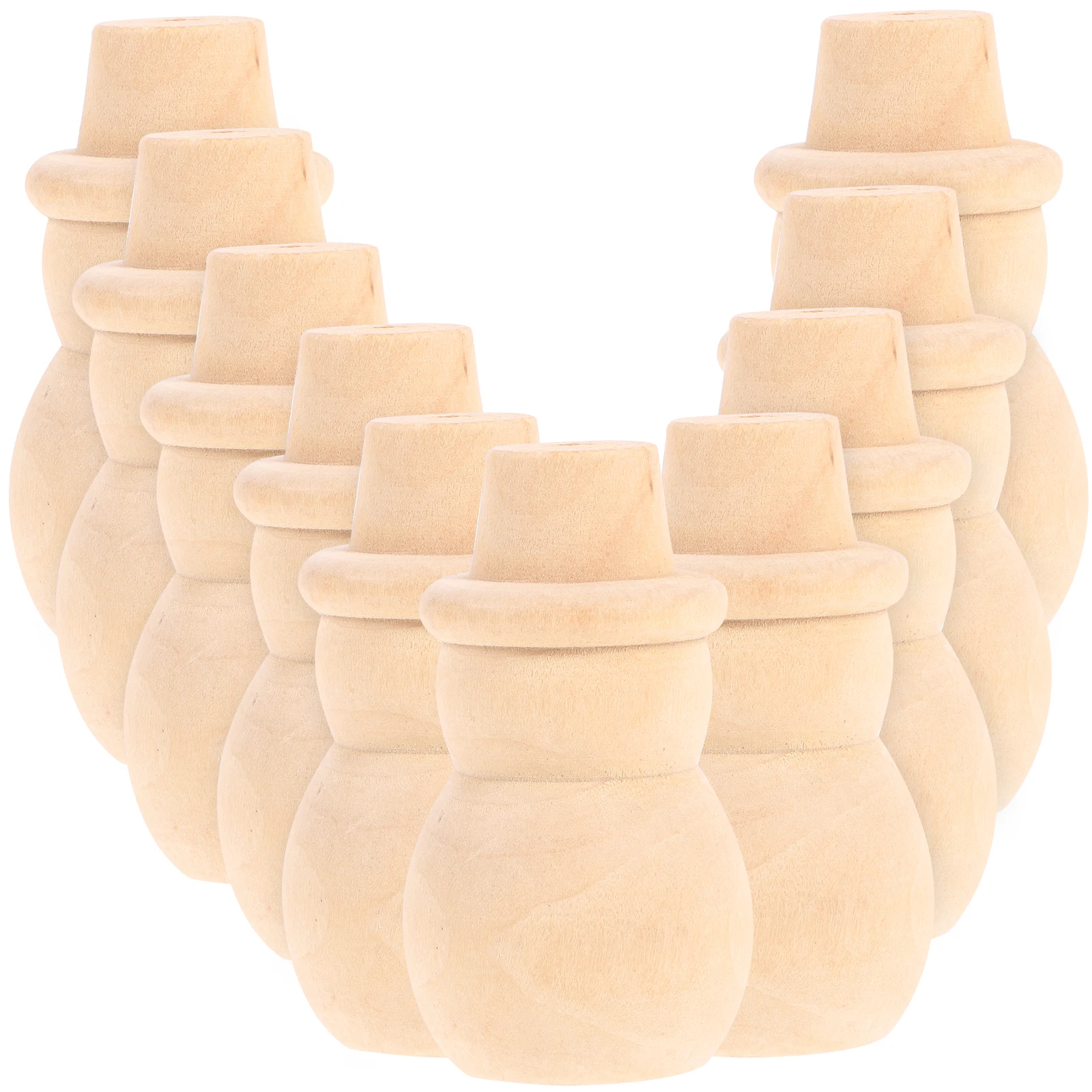 

10Pcs Wooden Snowman Cake Topper DIY Blank Peg for Christmas Party Decoration Unique Handmade Keepsake Ornament