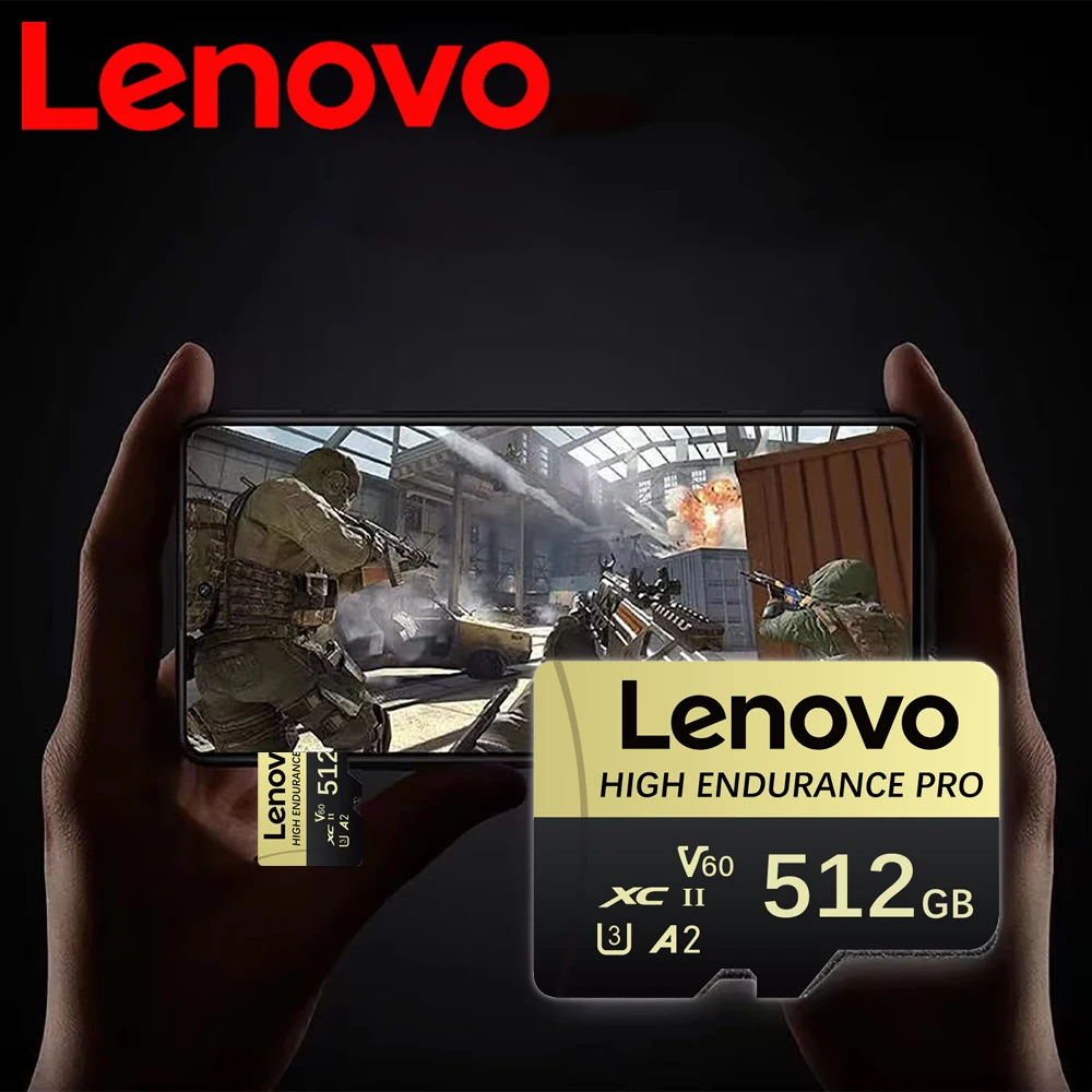 Lenovo 2TB SD Memory Card V30 128GB Micro TF/SD Card Class 10 High Speed Flash Memory Card 512GB 256GB SD Card For Camera Phone