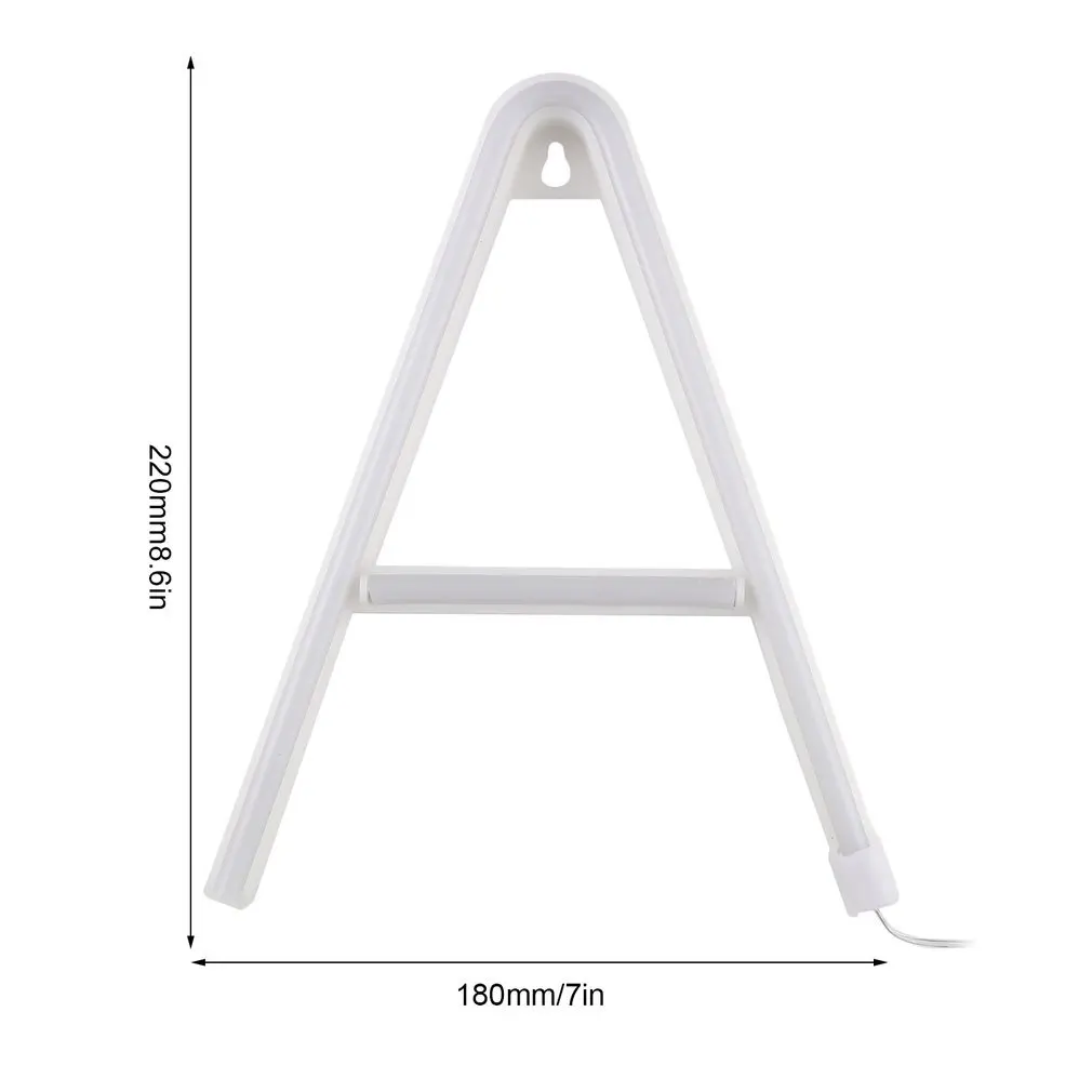 Señales de luz de neón con letras y números, fuente colgante, iluminación de palabras, bricolaje para habitaciones, fiesta de boda de la A la Z, 0 A 9 + # @, 22CM