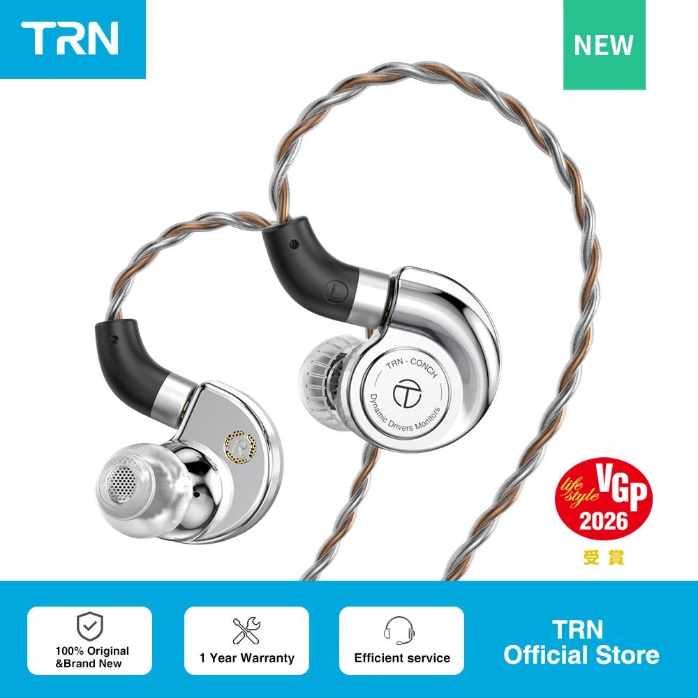 TRN Conch écouteur haute Performance DLC diamant diaphragme dynamique dans l'oreille moniteurs réglage buse filtres pour Xiaomi TRN Conch écouteur haute Performance DLC diamant diaphragme dynamique dans l'oreille moniteurs réglage buse filtres pour Xiaomi