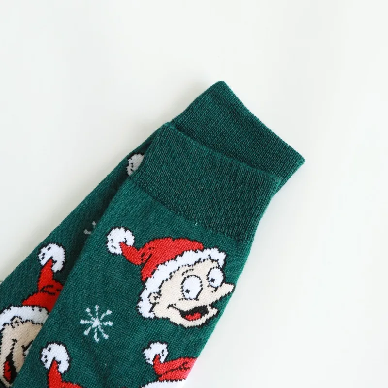 Unisex Weihnachts socken Mitte Kalb Socken niedlichen Vater Weihnachten Männer Baumwoll socken warm und bequem