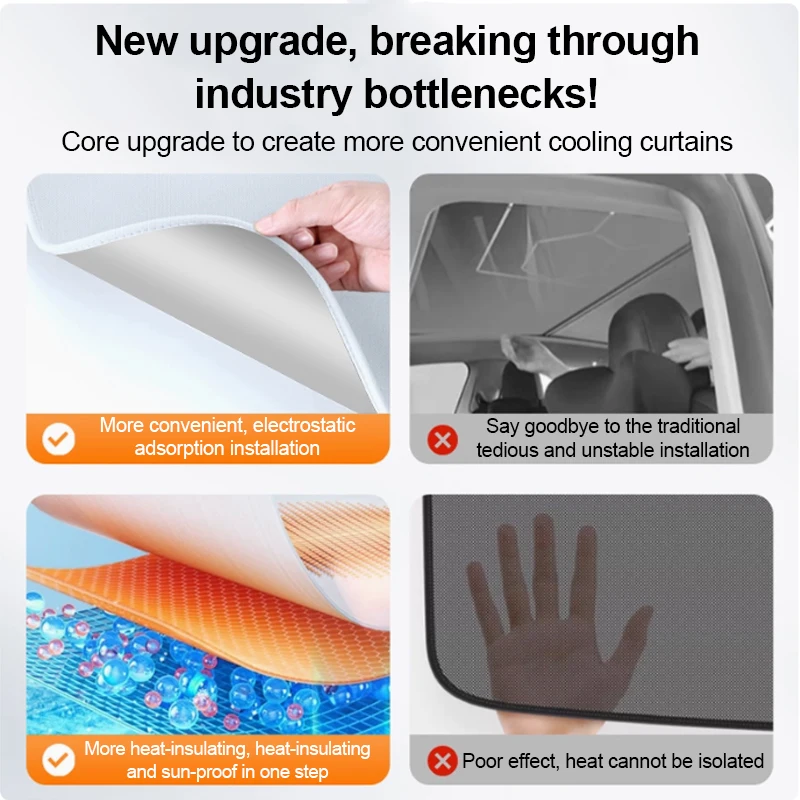 For Citroen C4 Grand Picasso 2013-2024 2019 Car Sun Roof Sunshade Electrostatic Adsorption Accessories Sun Protection Sticker - view 5