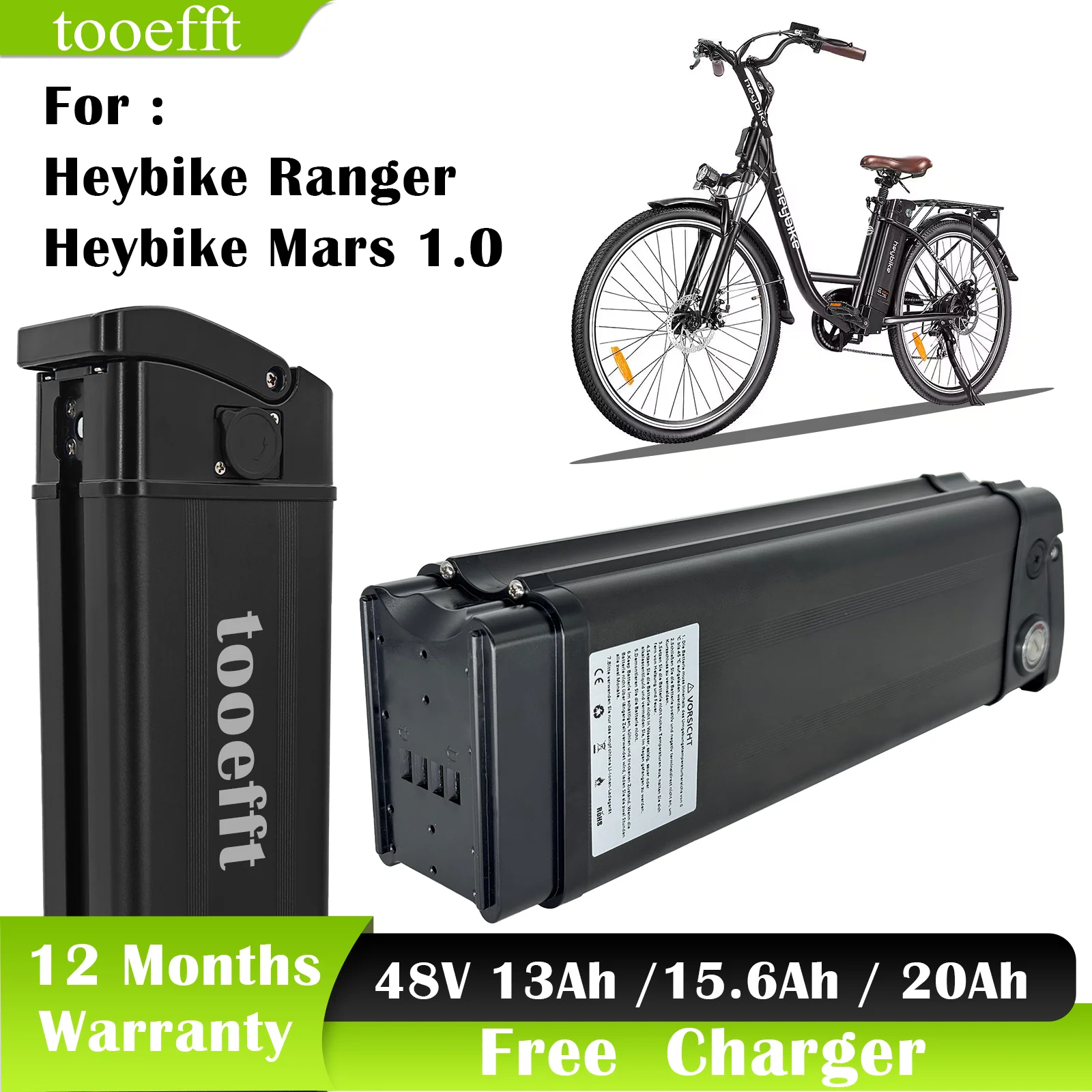 

Для Heybike Mars 1.0 Ranger 1.0 Ebike 48 В 13 Ач 15,6 Ач 20 Ач аккумулятор для электрического велосипеда Heybike Ranger Mars 1,0