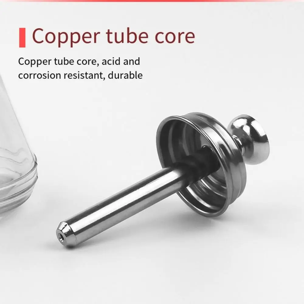 

180ml Push Down Pump Dispenser Top Press Type Empty Glass Refillable Bottles Clear Anti static Nail Polish Remover Container