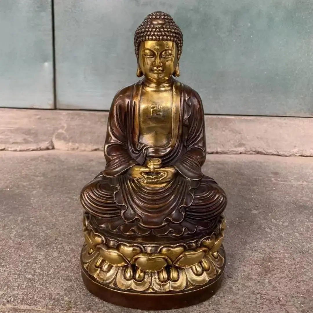 Family Worship Home Protection the buddha figure bronze Carving buddha statue blessed peace health exorcise evil spirits large