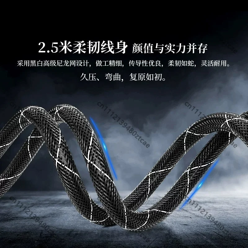 Premium Silver Snake Speaker Wire Double Shielded 4N Oxygen-Free Copper Home Audio