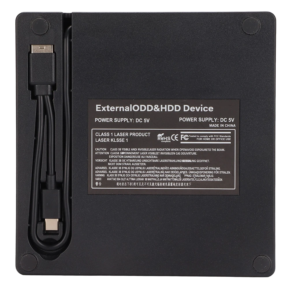 

9.5/12.7mm CD Drive Box USB3.0 Type C External DVD Drive Box DVD/CD/Optical Drive Enclosure for Laptop Notebook Burner