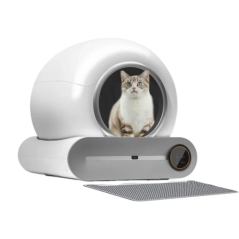 New Fully enclosed automatic splash-proof cat . boxes plastic semi-closed sel cleaning cat toilet