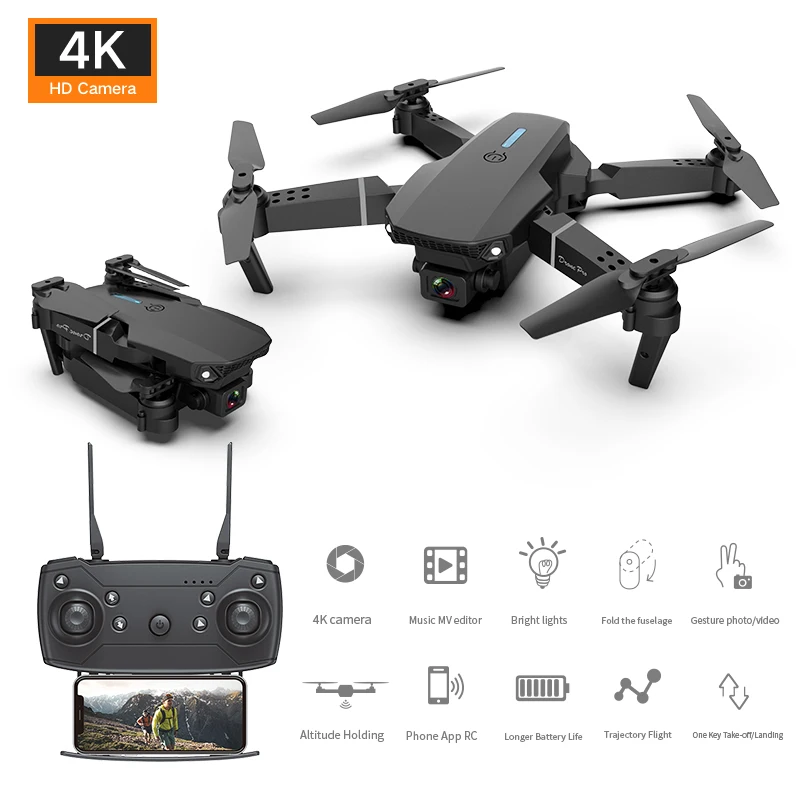 E88 drone4k professional rc plane remoto control   fpv  with camera rc  novel  killer most sold helicopter drone Quadcopter 2024