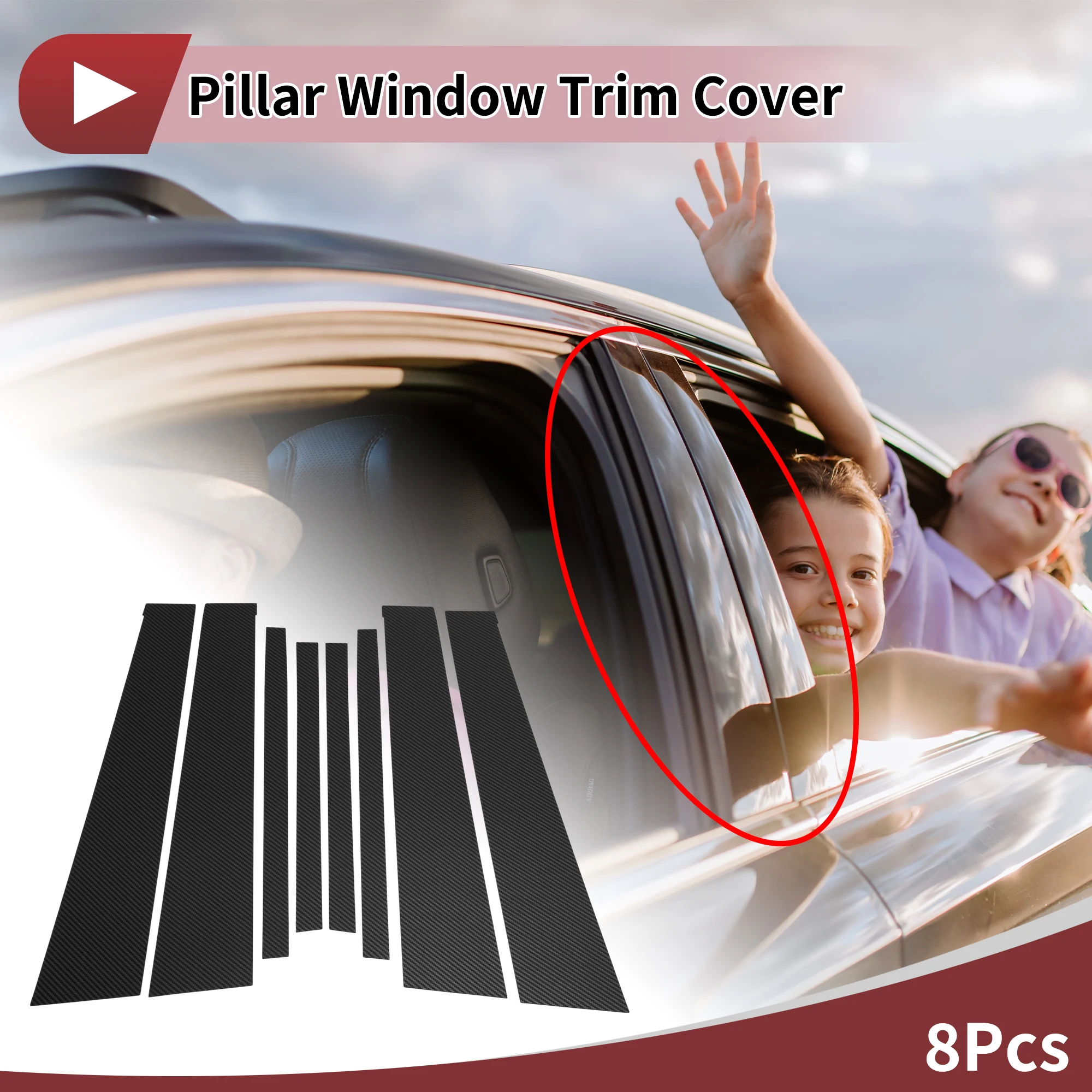 

UXCELL Накладка на дверную стойку для Nissan Tiida 5Door Hatchback, черное углеродное волокно