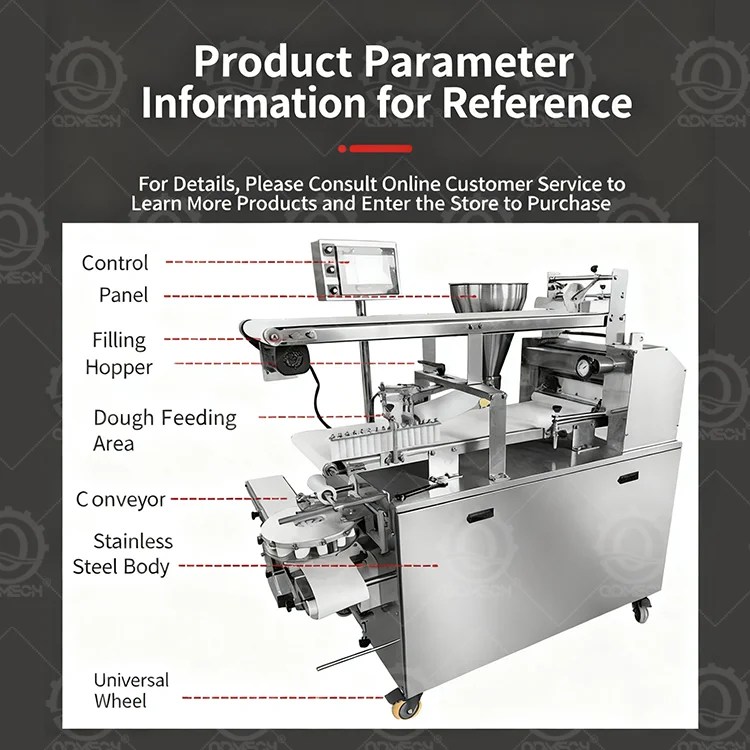 Customizable popularHN QDMECH High-capacity Commercial Steam Pork Bun Maker Stuffed Bun Maker Machine Baozi Maker Machine